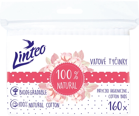 Linteo Natural Cotton Buds bețișoare din bumbac în săculeț