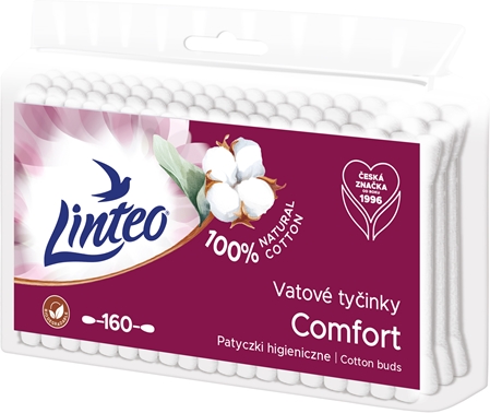Linteo Natural Cotton Buds bomullspinnar i påse