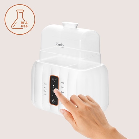 Lionelo Thermup Double White Bottle Warmer 6in1 Multifunctional Baby Bottle Warmer 6-in-1