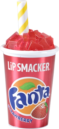 Lip Smacker Fanta Strawberry κομψό βάλσαμο για τα χείλη σε κυπελλάκι
