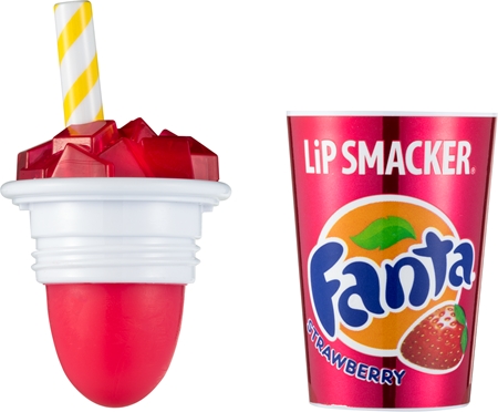 Lip Smacker Fanta Strawberry κομψό βάλσαμο για τα χείλη σε κυπελλάκι