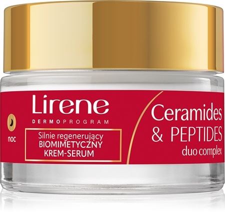 Lirene Ceramides & Peptides Duo Complex 60+ crème de nuit rénovatrice effet régénérateur