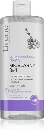 Lirene Cleansing Care Acai eau micellaire bi-phasée 3 en 1