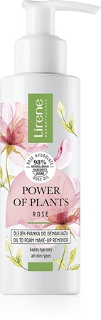 Lirene Power of Plants Rose putojantis veido prausiklis su rožių aliejumi