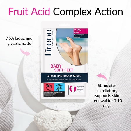 Lirene Foot Care Exfoliating and Moisturising Foot Mask for Softer Feet