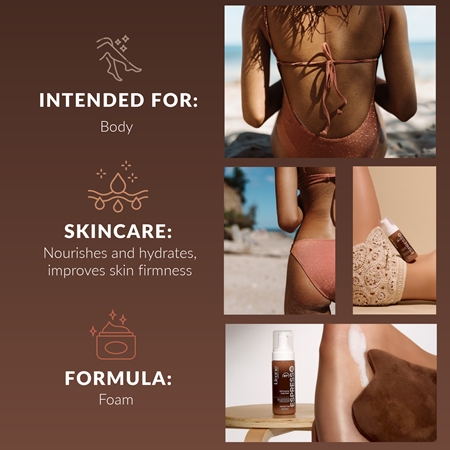 Lirene Perfect Tan Bronzing Body Foam for Dark Skin for face and body