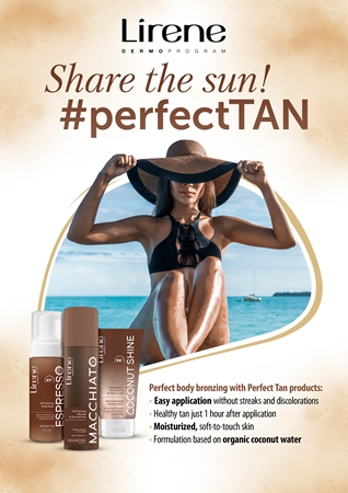 Lirene Perfect Tan mousse auto-bronzante pour peaux foncées visage et corps