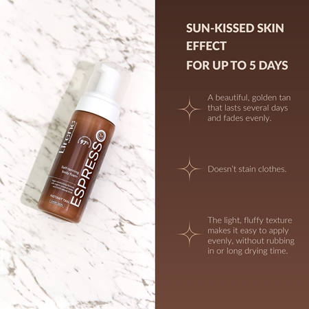 Lirene Perfect Tan Bronzing Body Foam for Dark Skin for face and body