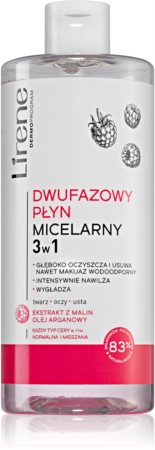 Lirene Cleansing Care Raspberry água micelar bifásica 3 em 1