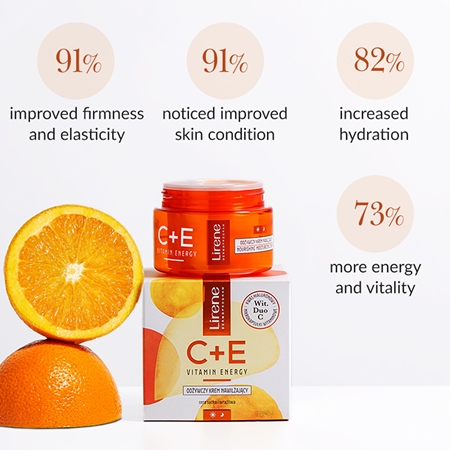 Lirene Vitamin Energy C+E Face Cream with nourishing and moisturising effect