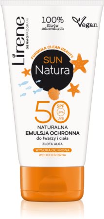 Lirene Sun Natura hydratačná a ochranná emulzia na tvár a telo SPF 50