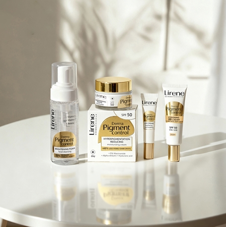Lirene Derma Pigment Control Cream SPF 50 krem rozjaśniający i nawilżający na plamy pigmentacyjne SPF 50