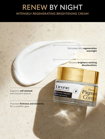 Lirene Derma Pigment Control Brightening Night Cream crème de nuit illuminatrice pour peaux hyperpigmentées