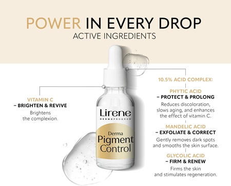 Lirene Derma Pigment Control Acid & Vitamin Serum sérum anti-taches pigmentaires