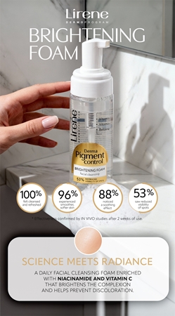 Lirene Derma Pigment Control Brightening Foam Brightening Foam Cleanser for skin with hyperpigmentation