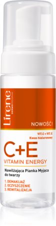 Lirene Vitamin C+E espuma limpiadora hidratante con vitaminas C y E