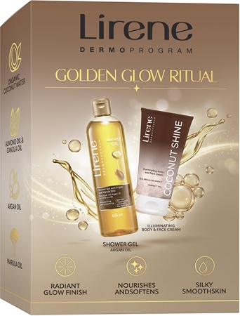 Lirene Golden Glow Ritual zestaw upominkowy do rozjaśnienia i nawilżenia