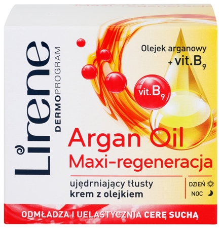 Lirene Essential Oils Argan intenzívny regeneračný krém pre suchú pleť