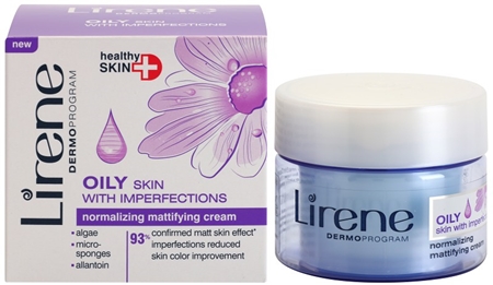 Lirene Healthy Skin+ Oily Skin normalizační a matující denní i noční krém pro pleť s nedokonalostmi
