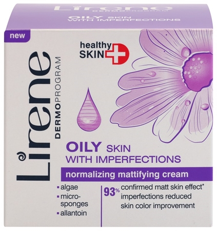 Lirene Healthy Skin+ Oily Skin normalizační a matující denní i noční krém pro pleť s nedokonalostmi