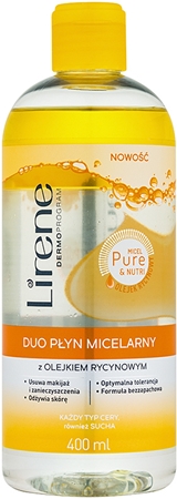 Lirene Micel Pure Nutri água micelar bifásica com óleo de rícino