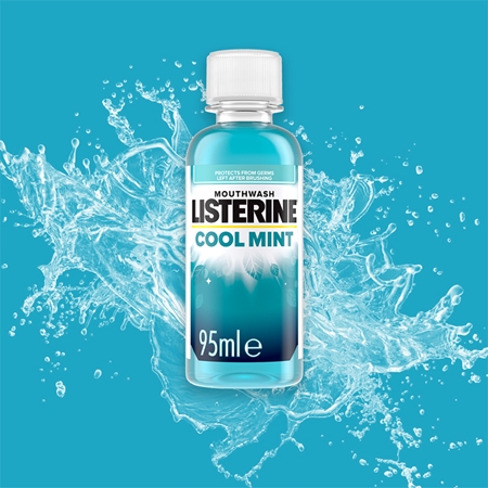 Listerine Cool Mint Mild Taste burnos skalavimo skystis be alkoholio