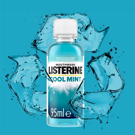 Listerine Cool Mint Mild Taste burnos skalavimo skystis be alkoholio