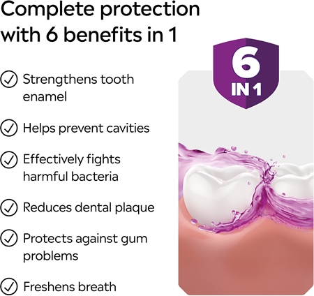 Listerine Essential Care Teeth Protection bain de bouche pour une protection complète des dents 6 en 1