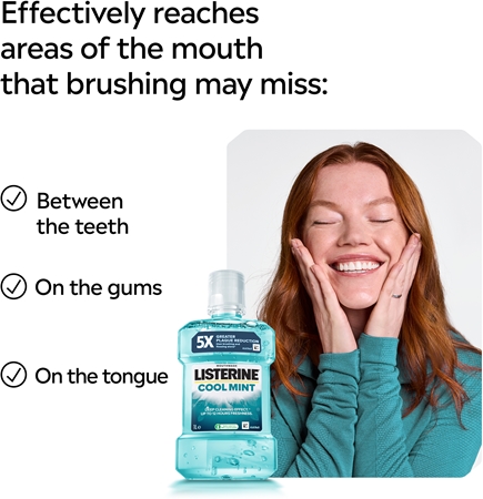 Listerine Cool Mint Munvatten För frisk andedräkt