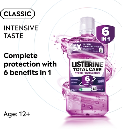 Listerine Essential Care Teeth Protection bain de bouche pour une protection complète des dents 6 en 1