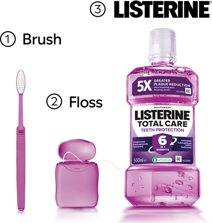 Listerine Total Care Teeth Protection Complex Protection Mouthwash 6-in-1