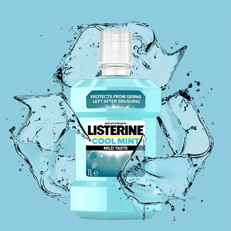 Listerine Cool Mint Mild Taste enjuague bucal sin alcohol