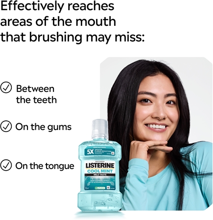Listerine Cool Mint Mild Taste ústna voda bez alkoholu