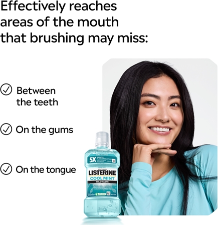 Listerine Cool Mint Mild Taste ustna voda brez alkohola