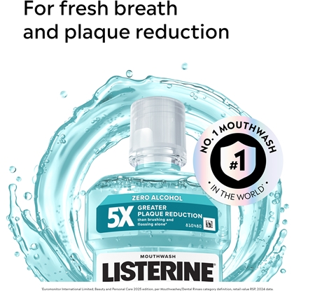 Listerine Cool Mint Mild Taste ustna voda brez alkohola
