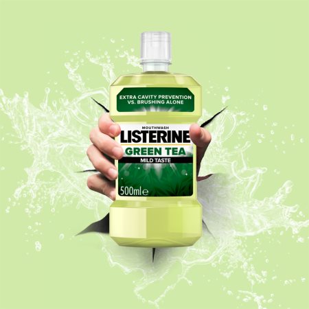Listerine Green Tea вода за уста за да се засили зъбния емайл