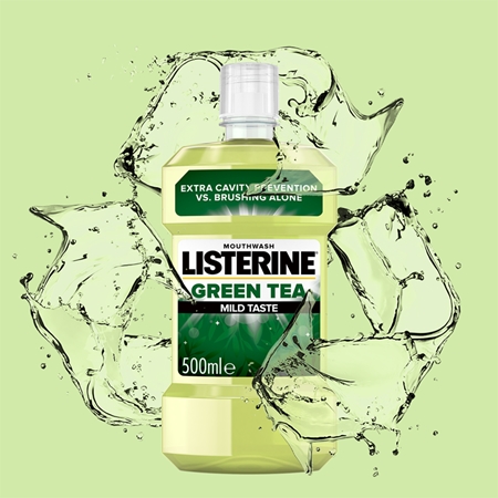 Listerine Green Tea Mondwater voor Versterking van de Tandglazuur
