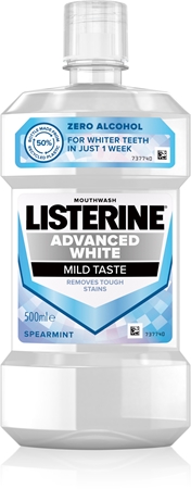 Listerine Advanced White Mild Taste ústní voda s bělicím účinkem