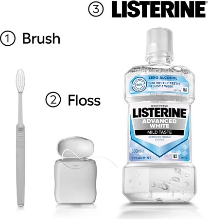 Listerine Advanced White Mild Taste Blekande munvatten