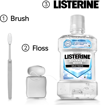 Listerine Advanced White Mild Taste collutorio sbiancante