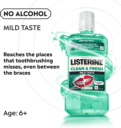 Listerine Clean & Fresh elixir bocal anticárie