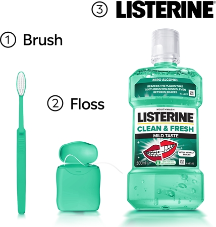 Listerine Clean & Fresh elixir bocal anticárie
