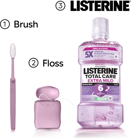Listerine Total Care Extra Mild elixir bocal
