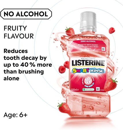 Listerine Smart Rinse Mild Berry collutorio per bambini