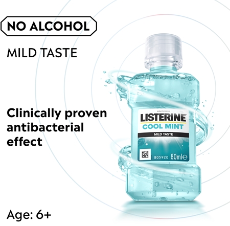 Listerine Cool Mint Mild Taste ustna voda brez alkohola