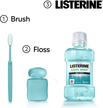Listerine Cool Mint Mild Taste ustna voda brez alkohola