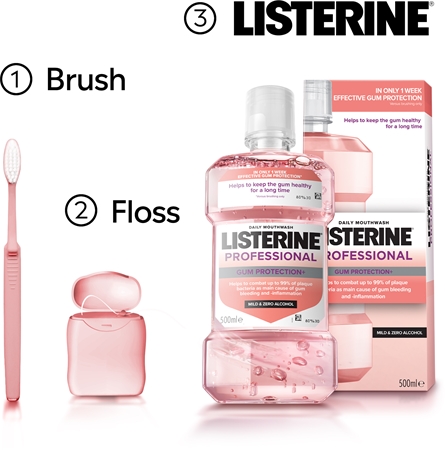 Listerine Professional Gum Protection+ Mouthwash for protection of teeth and gums