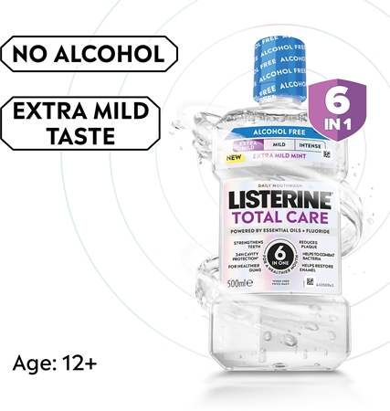 Listerine Total Care Extra Mild Mundspülung ohne Alkohol