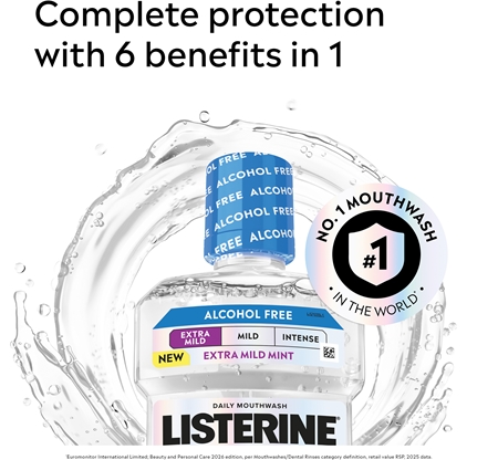 Listerine Total Care Extra Mild Mundspülung ohne Alkohol