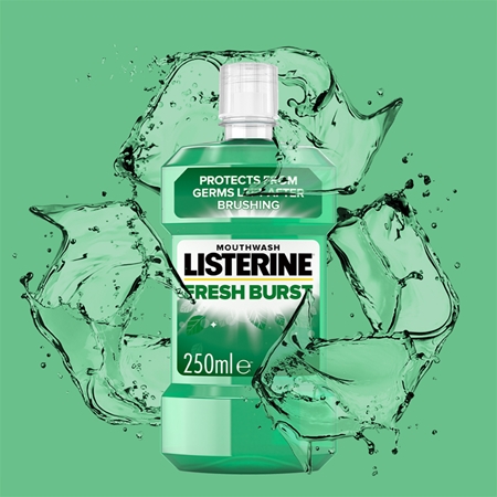 Listerine Fresh Burst вода за уста против зъбна плака